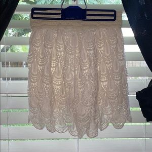 High waisted flowy shorts (cream white)